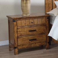 Coaster Furniture 205262 Brenner 3-drawer Nightstand Rustic Honey